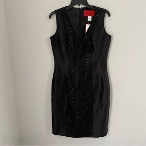 B Michael America Red Collection Women’s V Neck Sleeveless Sequin Mini Dress 6